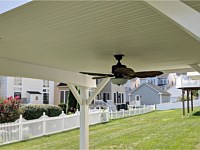<b>Dek Drain with finished under deck ceiling-vinyl wrapped posts and support beams</b>